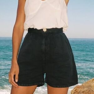 Sold // Rudy Jude Adult Flax Shorts in Ink